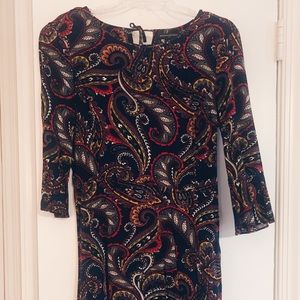 Banana Republic paisley dress with bell sleeves